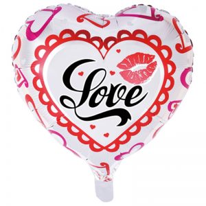 Love Vit Folieballong -