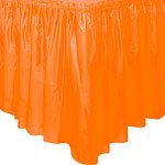 Orange bordskjol i plast - 73 cm x 426 cm -