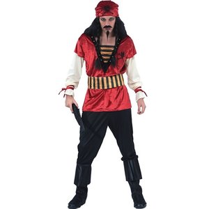 Pirat rött maskeraddräkt -