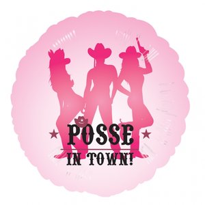 Posse in town!" rosa folieballong - 46 cm -