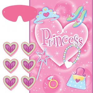 Prinsessparty - fäst hjärtat-spel -