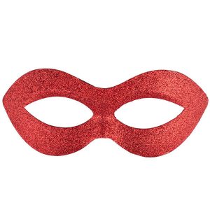Röd Ögonmask med Glitter -