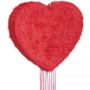 Rött Hjärta Pinata -