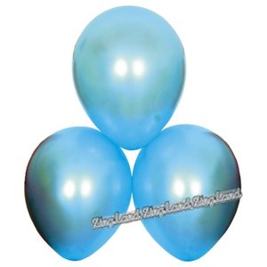 Satin ballonger - blå 6 st -