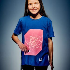 Självlysande T-shirt Barn Blå och Rosa (X-Small (3-4 år)) - ILLUMINATED APPAREL