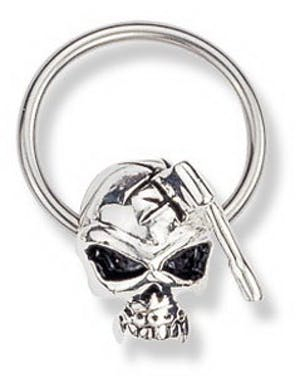 Skull with Ax - 1.6 x 14 mm BCR Piercing -