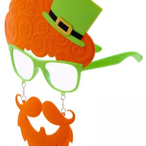 St. Patricks Day Skämtglasögon med Hatt och Skägg -