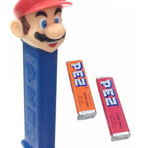 Super Mario Pez-Hållare med 2 stk Pez Förpackningar -