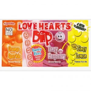 Swizzels Love Hearts Dip med 3 Smaker 23 gram -