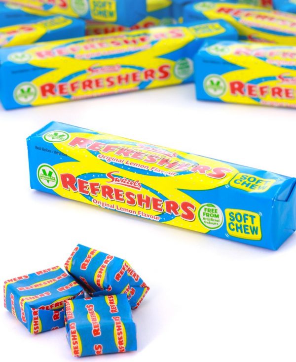 Swizzels Refreshers Chew Blocks med Citronsmak 43 gram -