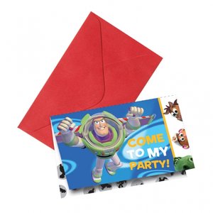 Toy story Buzz Lightyear inbjudningskort - 6 st -