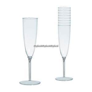 Transparenta champagneglas i plast 142 ml - 8 st -