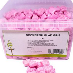 1 kg Ask med Sockerfria Skum Grisar / Glad Gris -