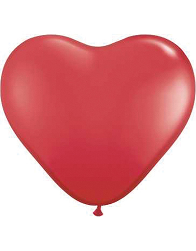 100 st 40 cm – Stora Hjärtformade Röde Ballonger -