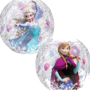 Anna og Elsa Orbz / Ballongbubbla 40 cm - Frost - Disney Frozen -
