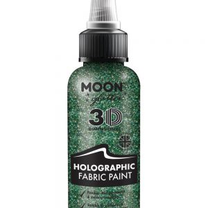 Grön Holografisk Glitter Textilfärg 30 ml -