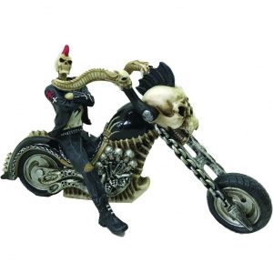 Hell for Leather - Motorcykel Figur med Skelett 31 cm -