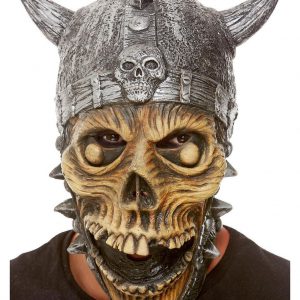 Heltäckande Skelett Viking Latexmask -