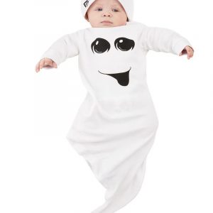 Vitt Spöke Dräkt till Baby med Hatt -
