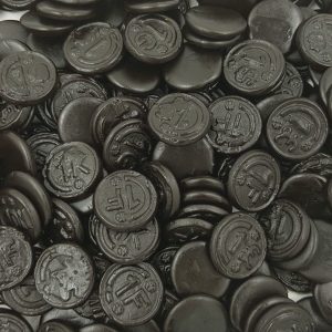 1 kg DeBron Sugarfree Liqurice Coins / Sockerfria Lakrits Mynt -