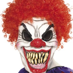 Nightmare Clown - Heltäckande Mask med Hår -