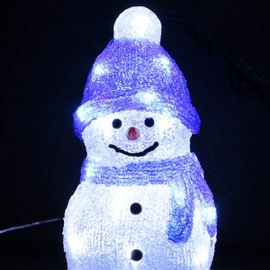 Snögubbe LED-Lampa - Inom- och Utomhusbruk 25x15 cm -
