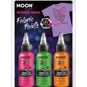 3 stk Neon UV/Blacklight Textilfärg i Rosa