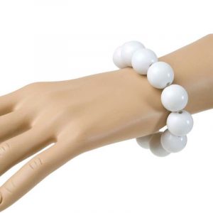 Armband med Vita Pärlor -