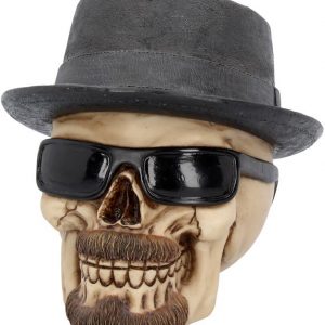 Badass - Dödskallefigur med Hatt och Glasögon 16 cm -