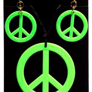 Hippie Smyckesset - Neongrönt -