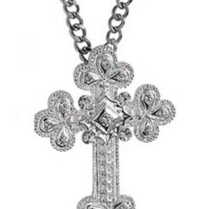 Viktoriansk Kors – Silverfärgat Smycke -