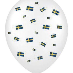 Ballonger Sverigeflaggor 6-pack -