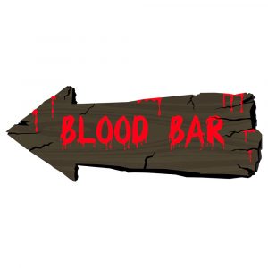 Blood Bar Skylt - FUNNY FASHION