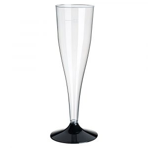 Champagneglas Transparent/Svart - PAPSTAR