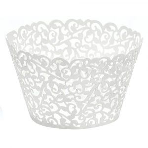 Cupcake Wrappers Vit - PARTYDECO