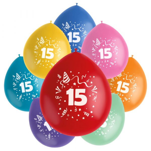 Födelsedagsballonger 15 år - FOLAT