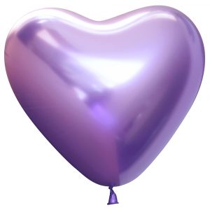 Hjärtballonger Chrome Lila - INCLUDERA