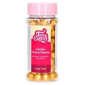 Strössel Choco Pearls Stora Guld - CAKESUPPLIES