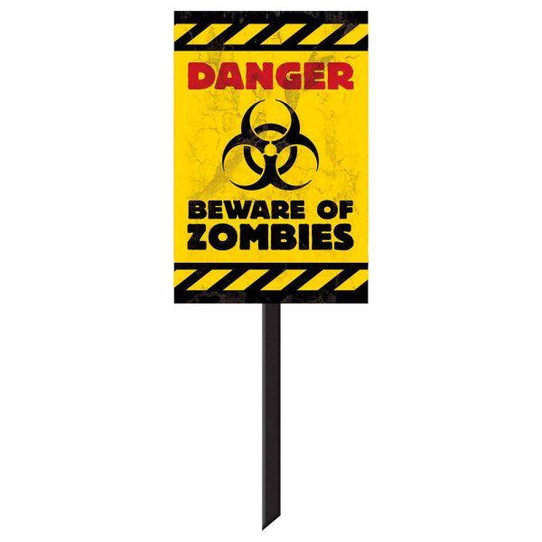 Varningsskylt Beware Of Zombies - AMSCAN