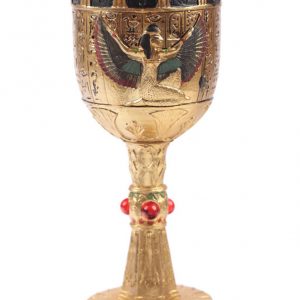 Gullfarget Drikkebeger med Egyptiske Motiver 18 cm -