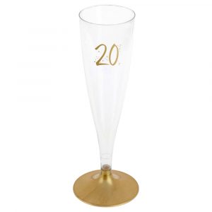 20-års Champagneglas Flergångs Guld - SANTEX
