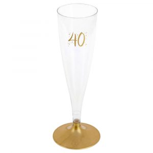 40-års Champagneglas Flergångs Guld - SANTEX