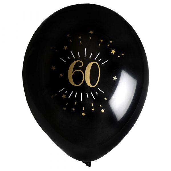 Ballonger 60 År Birthday Party Guld - SANTEX