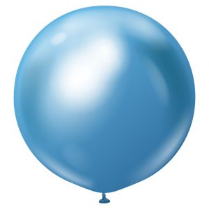 Blå Gigantiska Chrome Latexballonger 2-pack - INCLUDERA