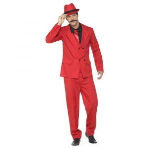 Zoot Suit Maskeraddräkt Röd - Smiffys