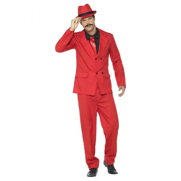 Zoot Suit Maskeraddräkt Röd - Smiffys