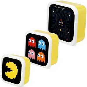3 St Matlådor med Lock - Pac-Man -