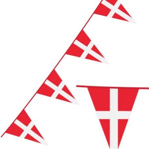 Dansk Flagga Vimpelbanner på 10 Meter -