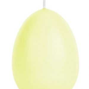 Gult Äggformat Stearinljus 10 cm -